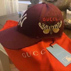 Gucci New York Yankee Hat 100% Authentic 