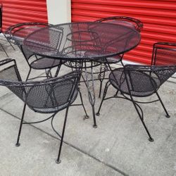 Vintage Wrought Iron Patio Set