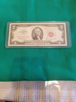 Low Sereal Number Series A $ 2dollar Red Seal $100
