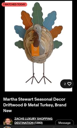 Martha Stewart Turkey figurine 21" new