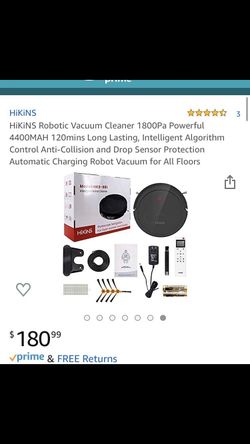 BRAND NEW HIKINS smart Robot vacuum cleaner