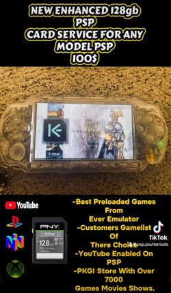 128GB Micro SD card for psp 1000 2000 & 3000 (Read Photo and description)
