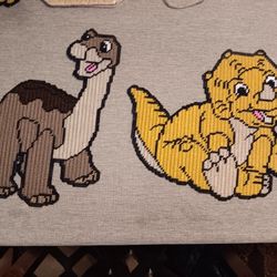 Land Before Time Plastic Canvas Decor