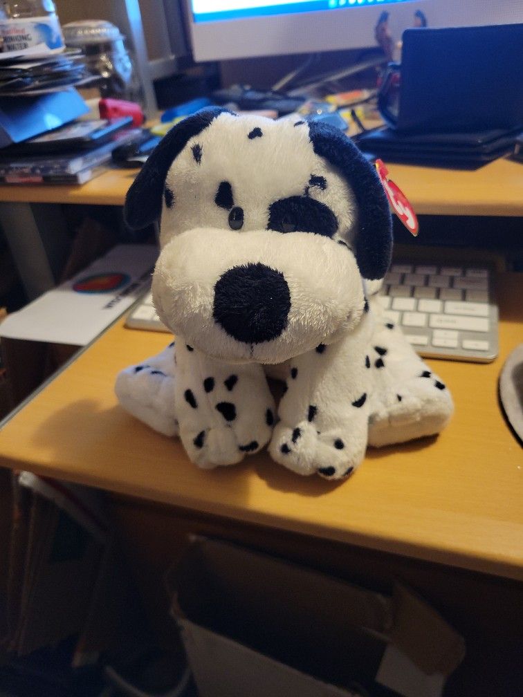 Ty Pluffies- Dotters The Dalmatian Dog 9 Inch MWMT Stuffed Plush Toy