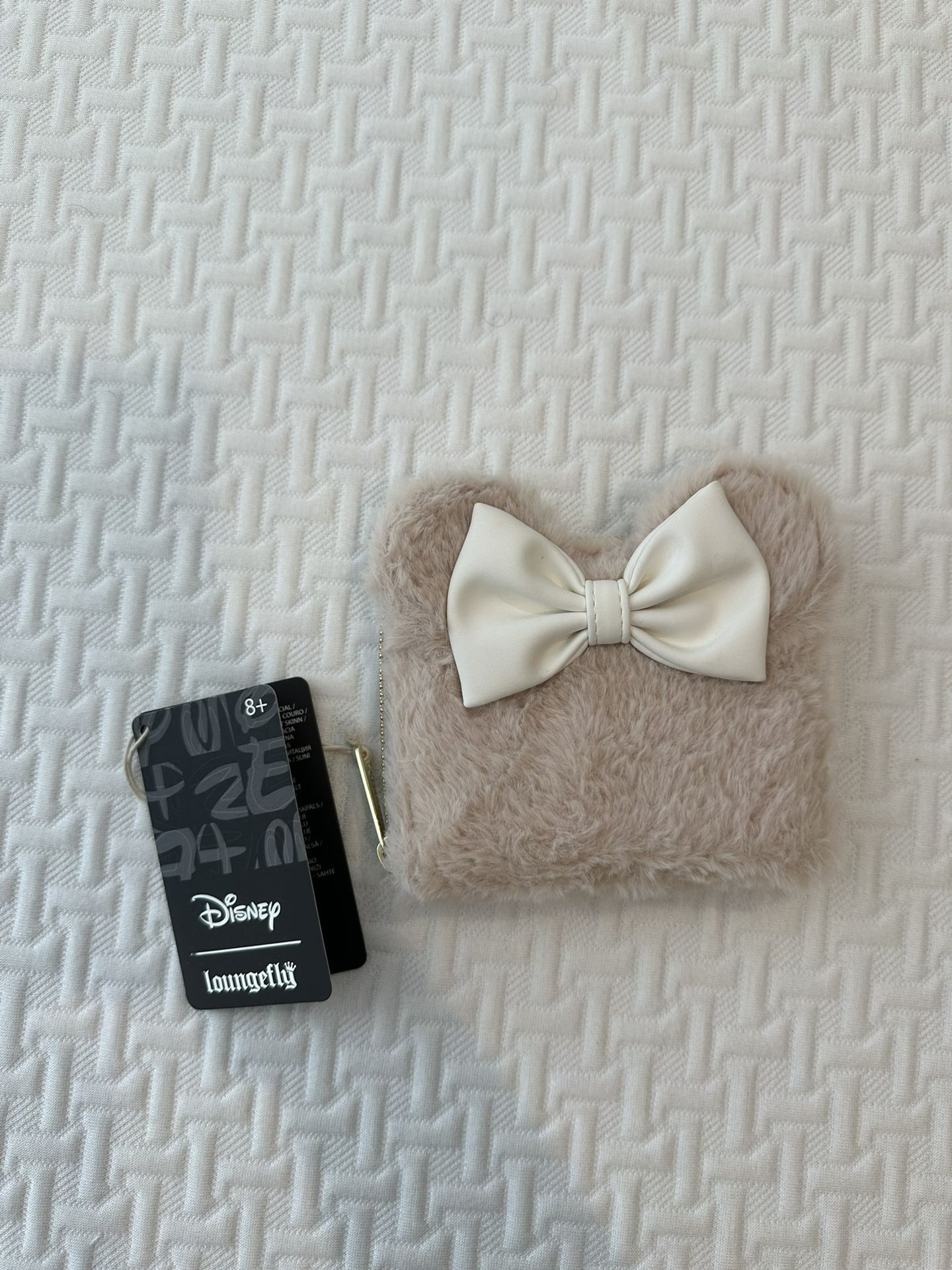 Loungefly Disney Minnie Mouse Faux Fur Figural Small Zip Wallet