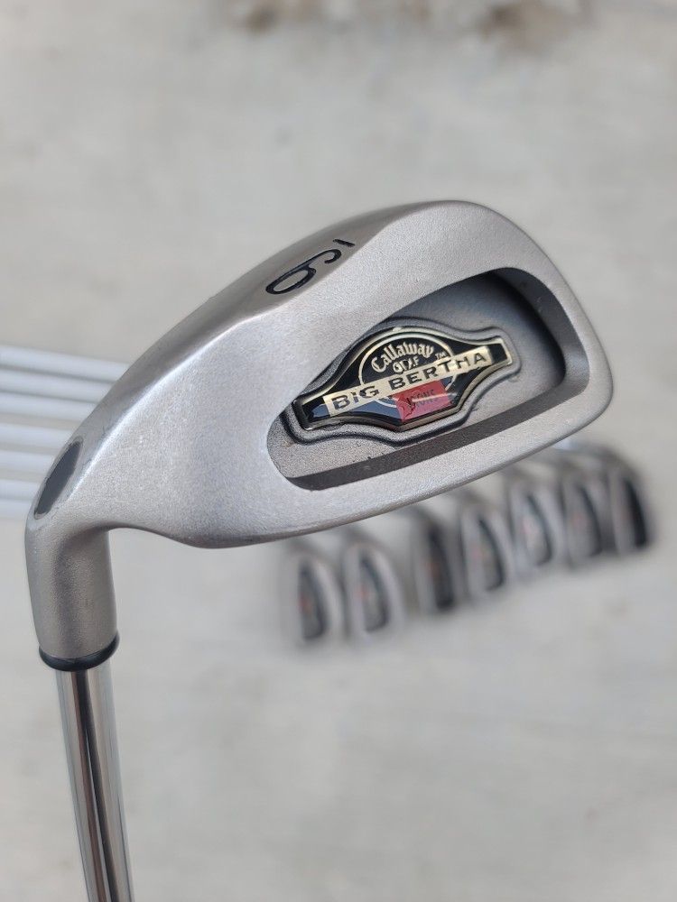 LEFTY Callaway Big Bertha Iron Set 3-PW True Temper Steel Uniflex Left Handed