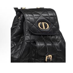DIOR Caro adjustable leather shoulder strap flap drawstring opening and closing（30）28