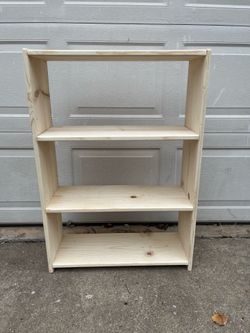 Brand New Solid Wood Handmade 3- Shelves Bookshelf/ Bookcase. Dimensions are; 25” W— 10”D— 36”H120