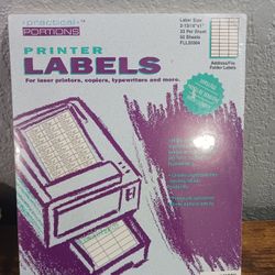 New Practical Portions White Printer Labels 4-1/4 X 5-1/2 4 Per Sheet 10 Sheets