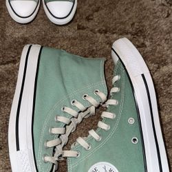 light green women's converse 