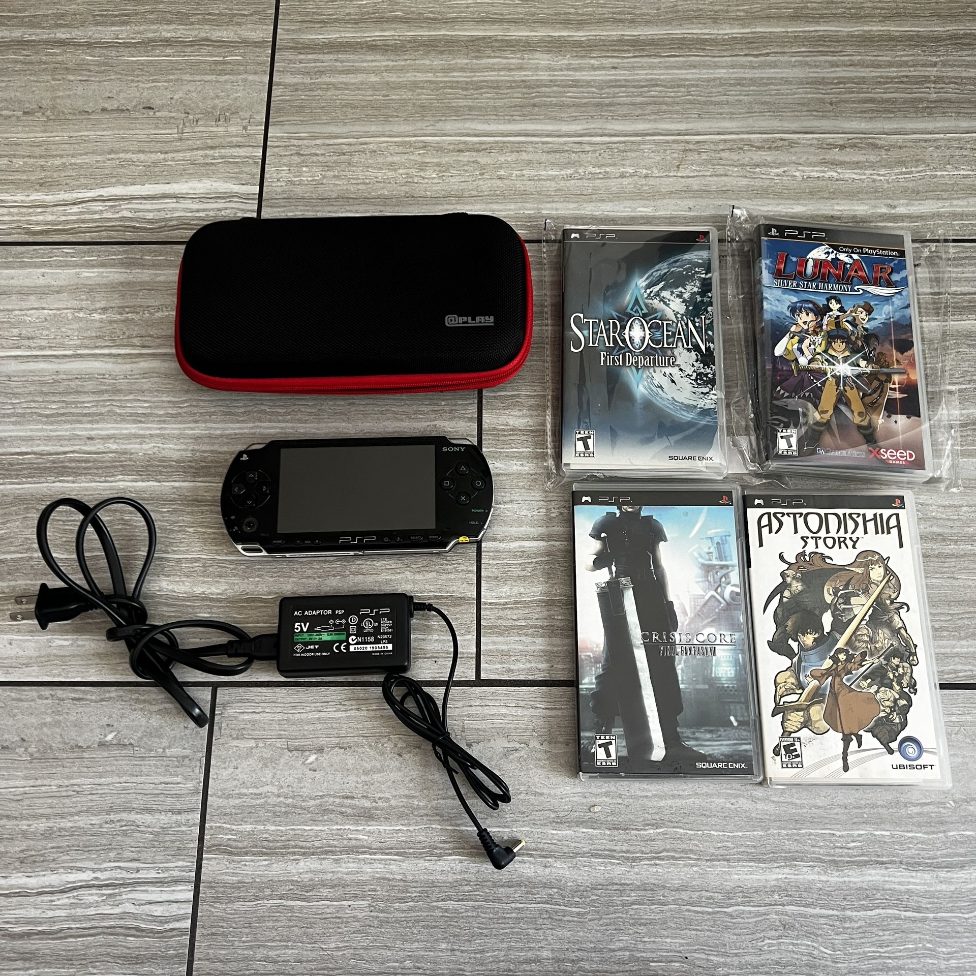 Sony PSP Portable System Bundle With 4 RPG Games. Great Condition