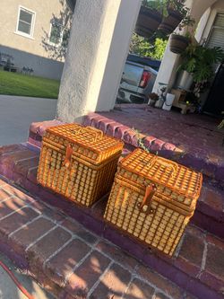 Vintage picnic baskets