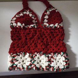 Crochet Xmas Halter Top