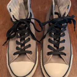 Converse x John Varvatos Leather Lace Up  Olive High Top Men's 9.5 Women's 11.5 