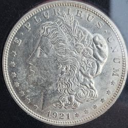 Uncirculated 1921 Morgan Silver Dollar Denver Mint MS64 Maybe Higher 