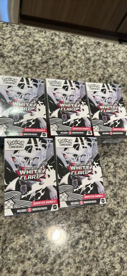5 Pokemon Scarlet & Violet White Flare Booster Bundles