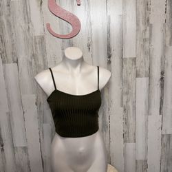 Green Tank Top Blouse Size Small 