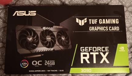 ASUS tuf gaming RTX 3090 graphics card GDDR6X 24 GB memory OC edition.