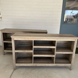 Two Wood Bookshelves - Grey/Brown  - One For $50 Two For $90