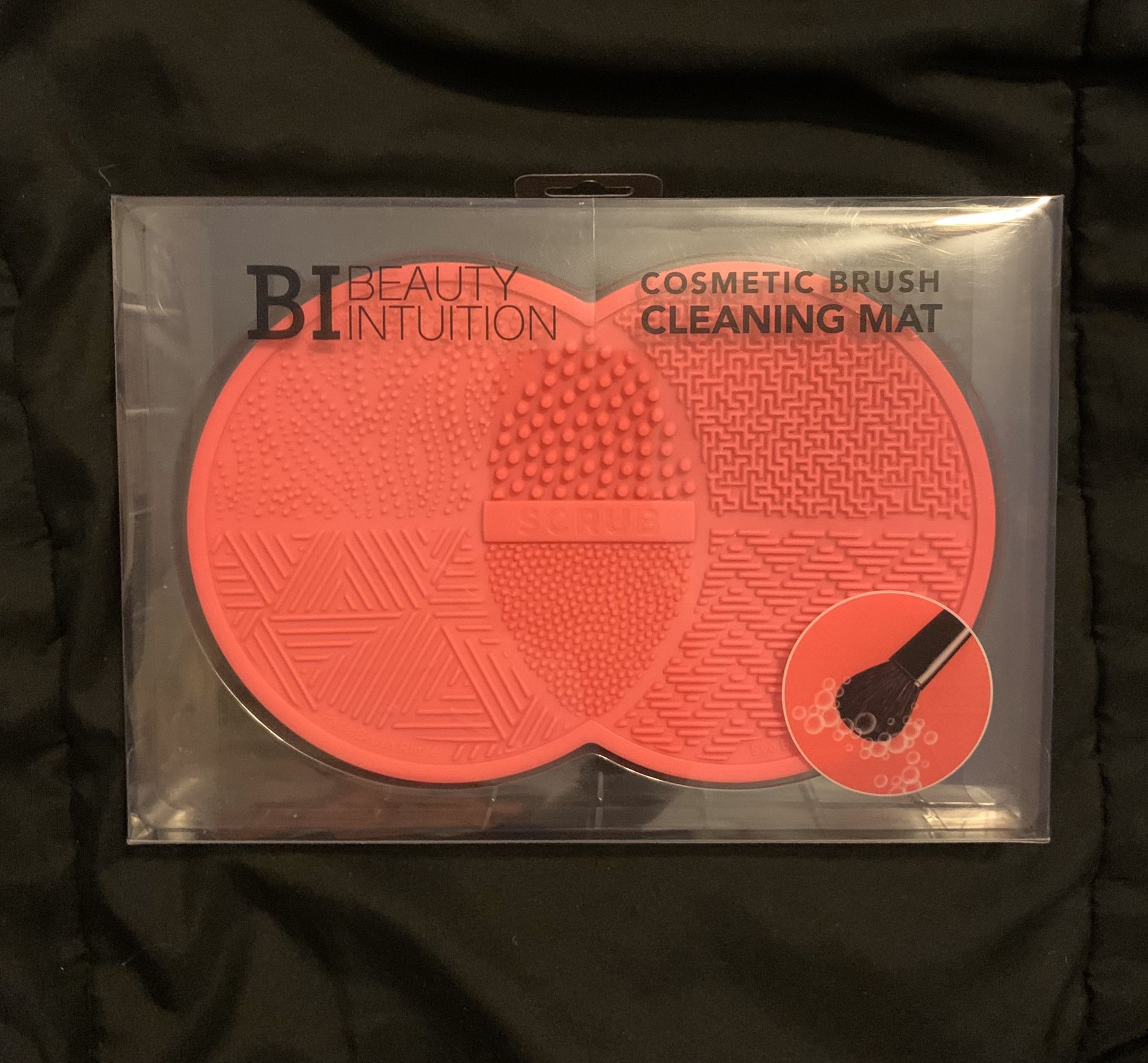 Pink 'Beauty Intuition' Cosmetic Makeup Brush Cleaning Mat