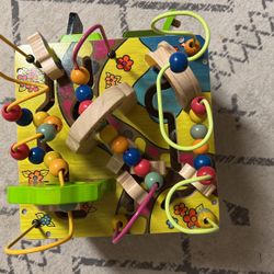  Wooden Activity Cube - Zany Zoo B Toys