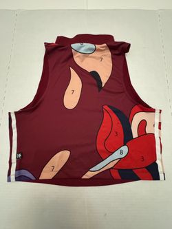Pre Owned Good Last Photo Mark I have not tried to remove mark Adidas Originals x Rita Ora  Crop Tank Top  High Neck Maroon Red  Women  Size Large