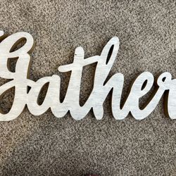 Gather script Wooden Wall Art Decor 