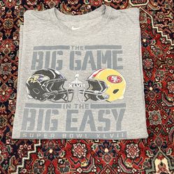 NIKE THE BIG GAME IN THE BIG EASY SUPER BOWL XLVII DUELING T-SHIRT XXL