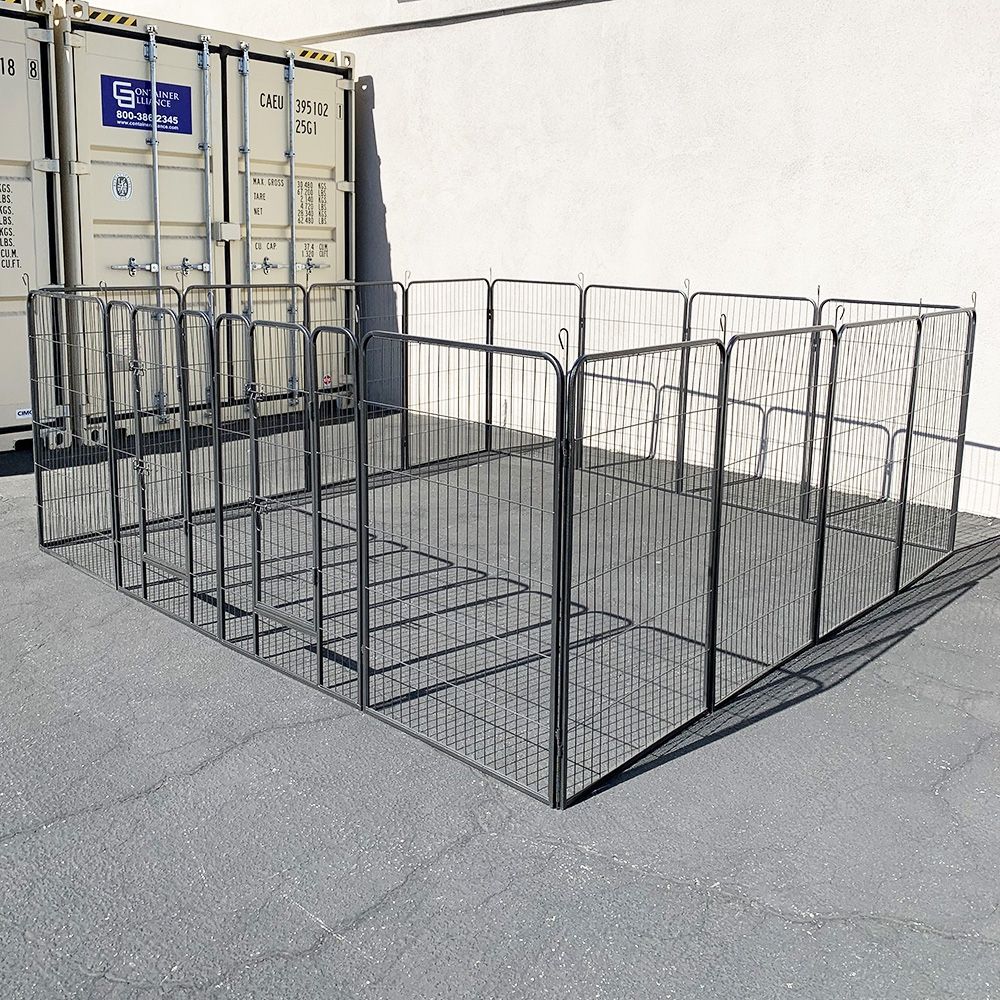 New $250 Large 10x10 FT Heavy Duty 48” Tall 16-Panel Pet Playpen Dog Crate Kennel Exercise Cage Fence