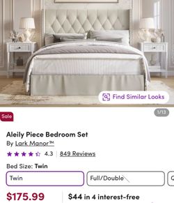 Twin bed with 2 night stands