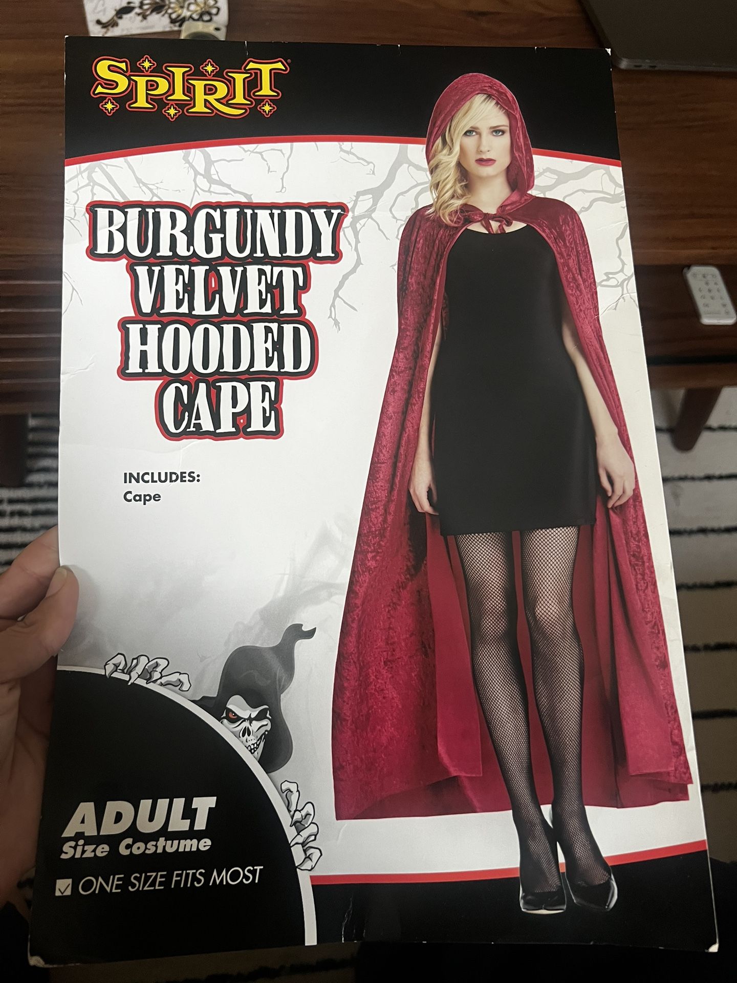 Halloween Costume! Velvet Hooded Cape