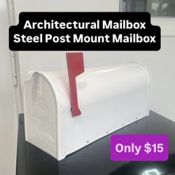 Architectural Mailbox Steel Post Mount Mailbox (PickUp Today Available)