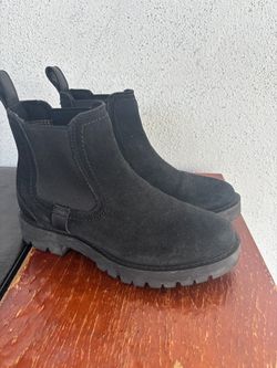 WM Ariat Wexford Lug Waterproof  Size 8 Black Suede Chelsea Boots