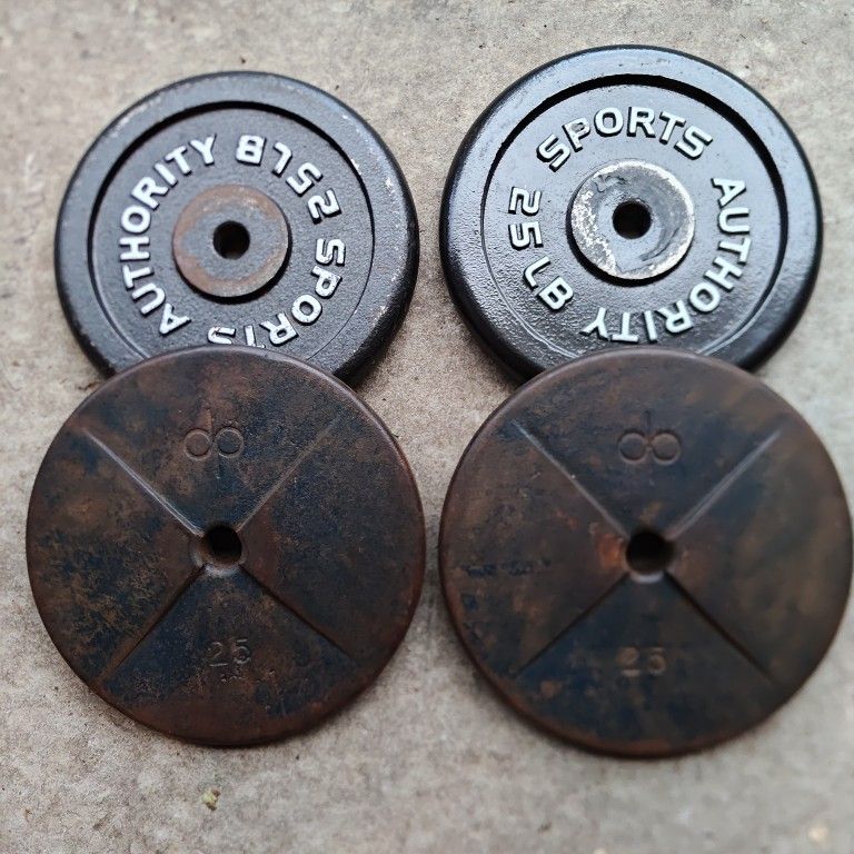Used 25lb Standard 1inch Weight Plates