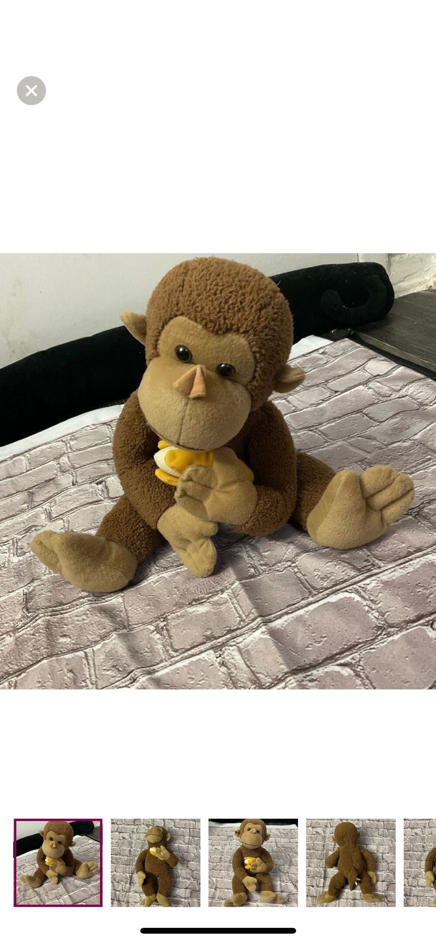 KELLYTOY Stuffed Brown Monkey Ape Chimp Gorilla 16”