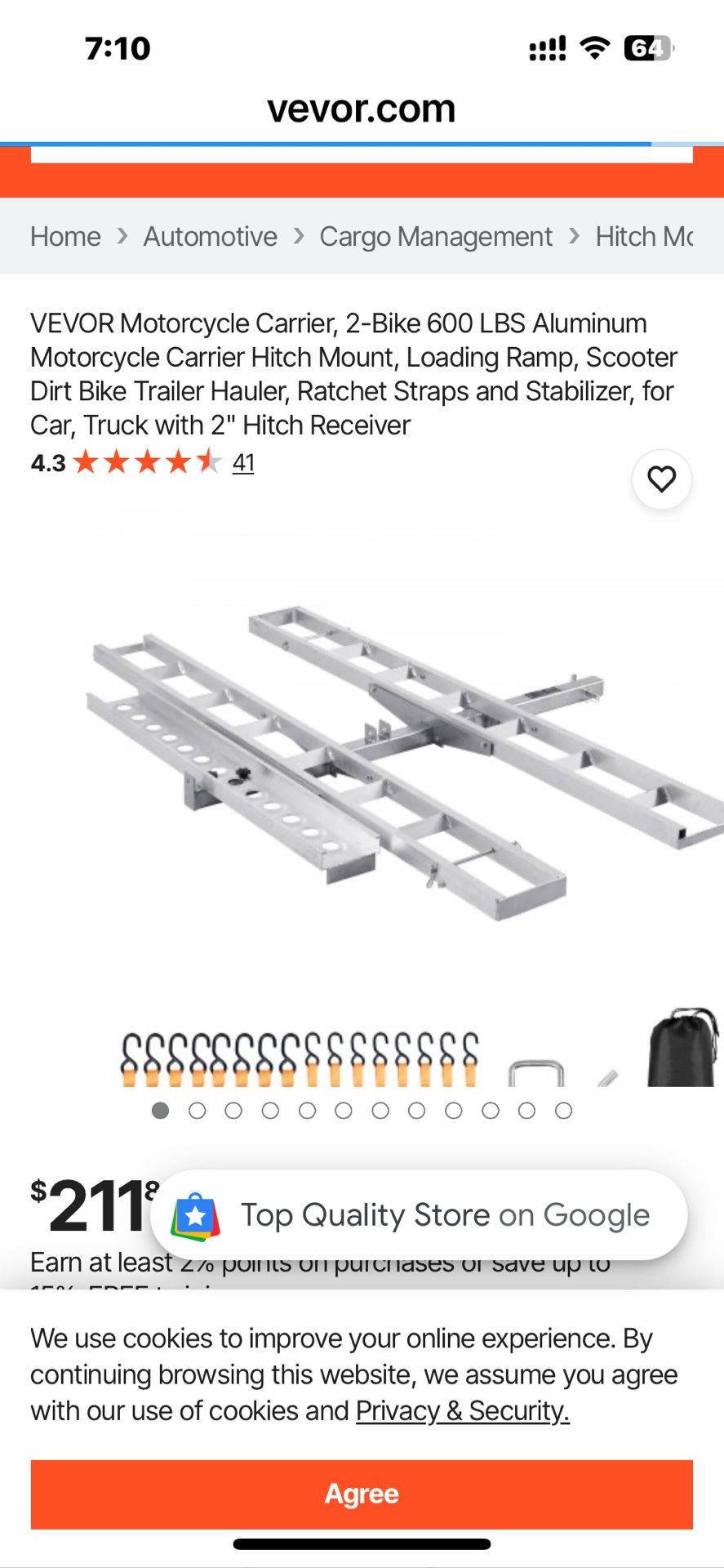 Spider 2 Bike Hitch Rack