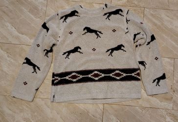 True Grit Vintage Fleece Shirt size m-l? Western Horses Rodeo Unisex