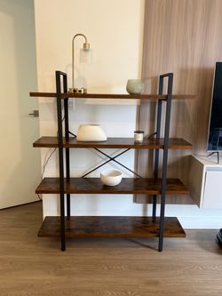 4-Tier Industrial Bookshelf
