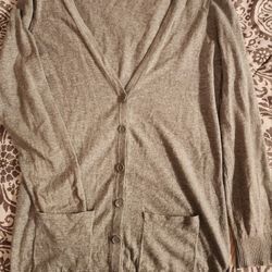 Slim Light Gray Women's Cardigan (Size M)