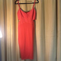 Laundry By Shelli Segal Orange Cutout Midi Dress 