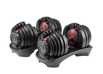 Bowflex Selecttech 552 Adjustable dumbbell dumb bell set 52 lb 30 50 weights gym exercise equipment workout bench curl