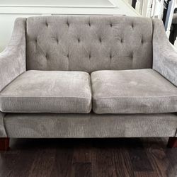 Macy’s Gray Fabric Loveseat