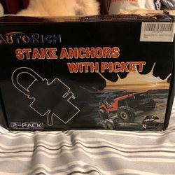 Stake Anchors. With Picket.     $40.  Obo 