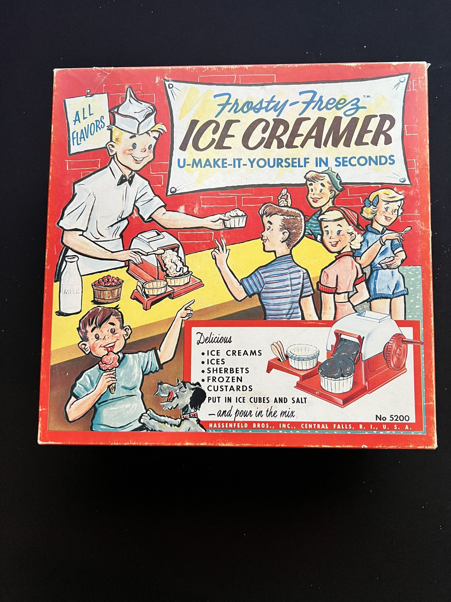Vintage Toy With Box! Frosty Freeze Ice Cream Maker