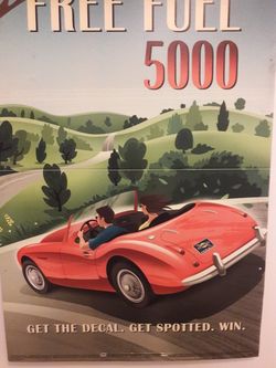 Classic car poster,