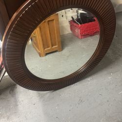 Large Wood Mirror 