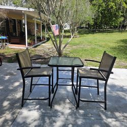 Patio Bistro Style Outside Table and Chairs 