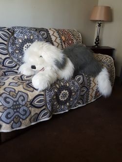 Vintage Extra Large RARE Sheep Dog Plush Stuffed animal