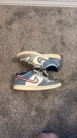 Nike Dunk Low Blue Grey Red — Size 6Y