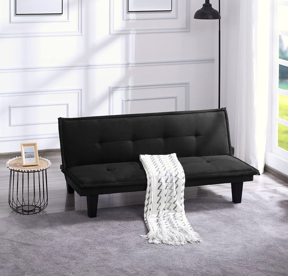 Brand New Futon Sofa Bed Black Color 